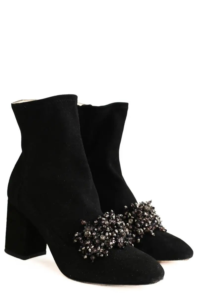 Boots Elie Saab Noir en Daim