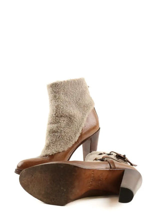 Boots fourées Sartore Marron en Cuir