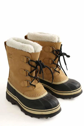 Boots fourées Sorel Camel en Cuir