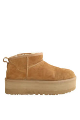 Boots fourées Ugg Classic Ultra Mini à plateforme Camel en Daim, taille 39 - Seconde Main