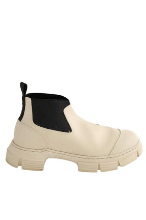 Boots Ganni Crop city rubber Beige en Plastique, taille 36 - Seconde Main