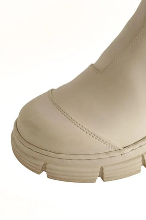 Boots Ganni Crop city rubber Beige en Plastique