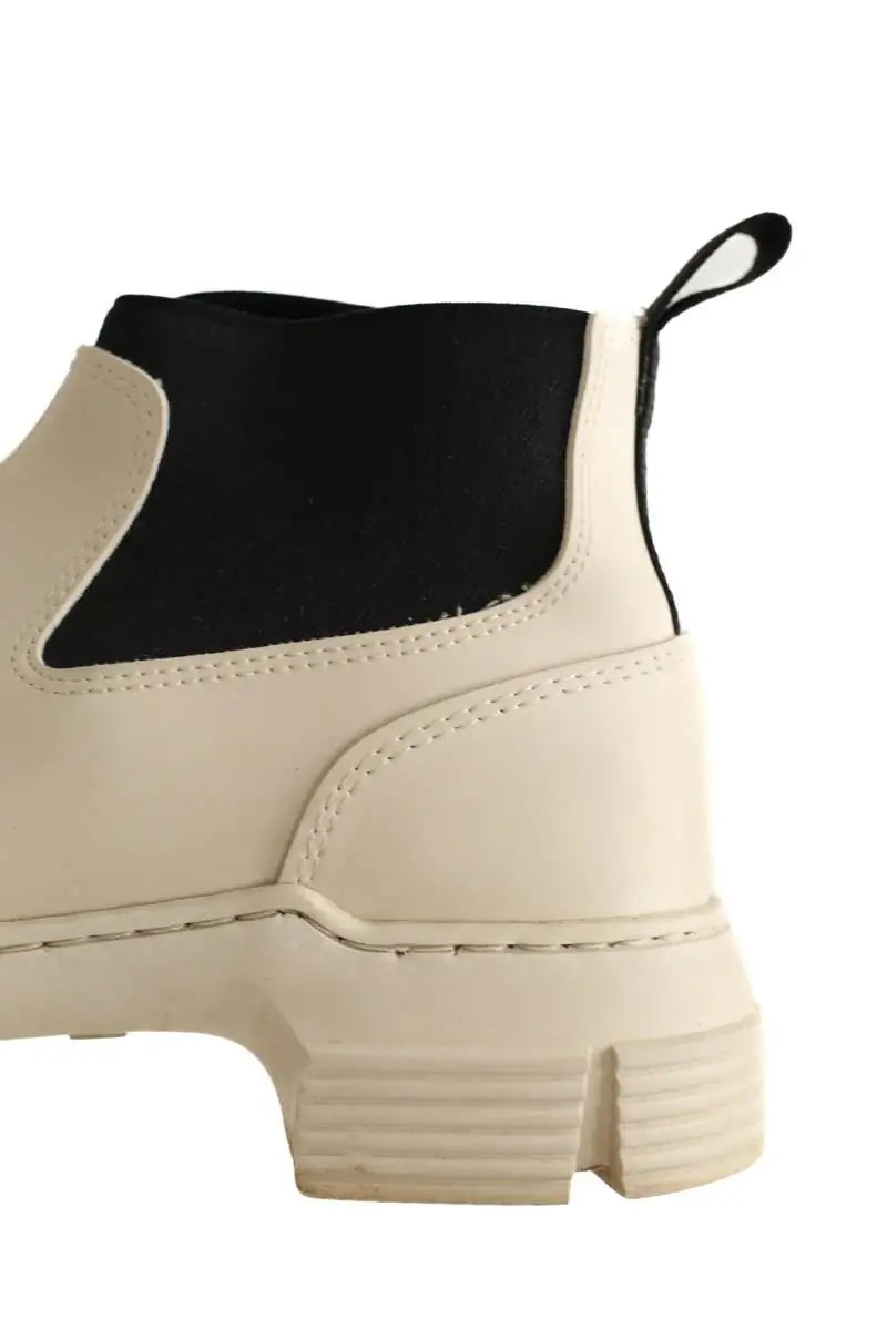 Boots Ganni Crop city rubber Beige en Plastique