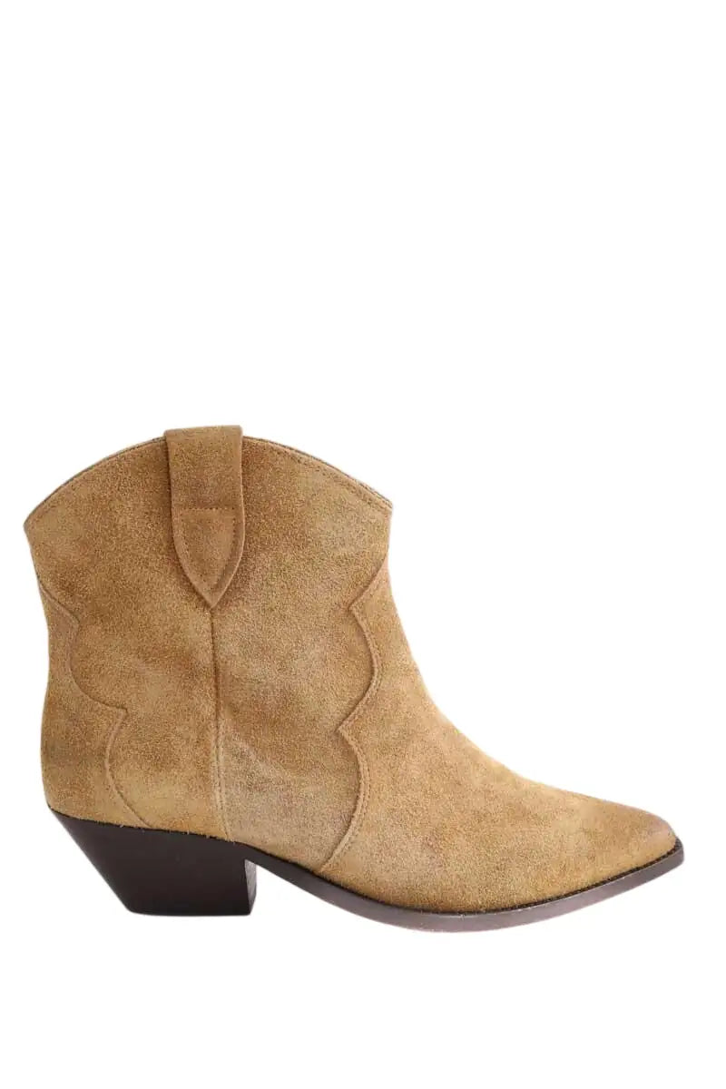 Boots Isabel Marant dvewina, velvet used san Beige en Cuir, taille 41 - Seconde Main