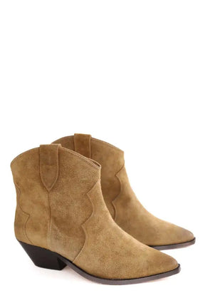 Boots Isabel Marant dvewina, velvet used san Beige en Cuir