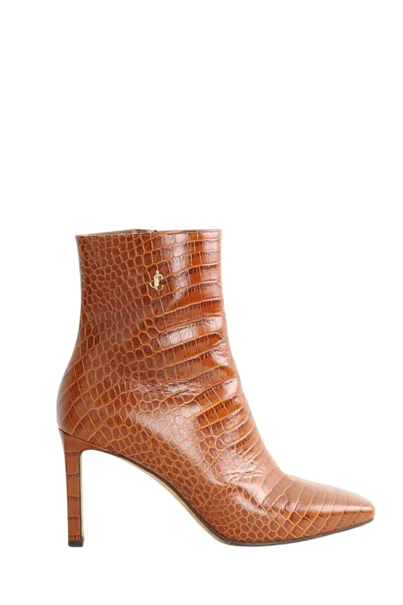 Boots Jimmy Choo Marron en Cuir, taille 37 - Seconde Main
