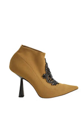 Boots Jimmy Choo Marron en Tissu, taille 39 - Seconde Main