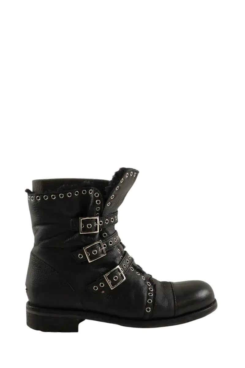 Boots Jimmy Choo Noir en Cuir, taille 38 - Seconde Main