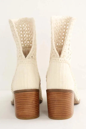 Boots Kelsi Dagger Blanc en Tissu