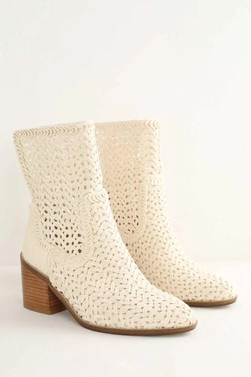 Boots Kelsi Dagger Blanc en Tissu