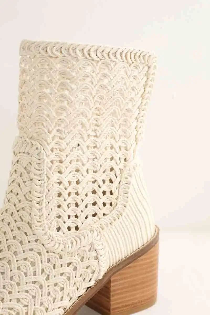 Boots Kelsi Dagger Blanc en Tissu