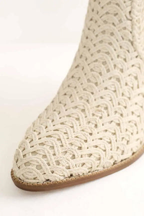 Boots Kelsi Dagger Blanc en Tissu