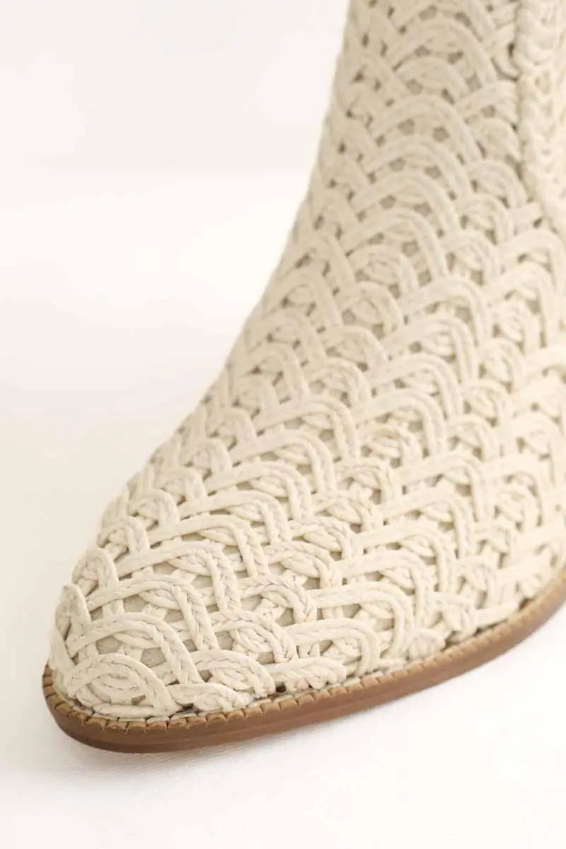 Boots Kelsi Dagger Blanc en Tissu