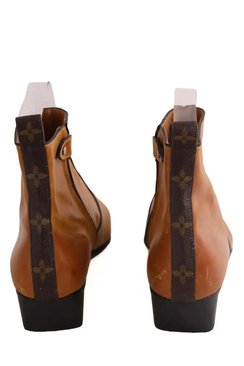 Boots Louis Vuitton Camel en Cuir