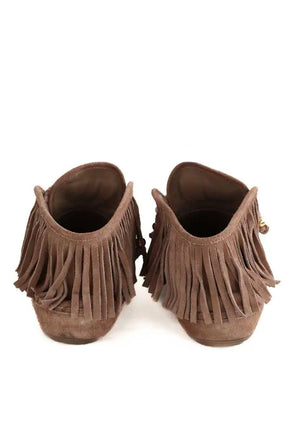 Boots Louis Vuitton Marron en Daim