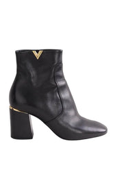 Boots Louis Vuitton Noir en Cuir, taille 38 - Seconde Main