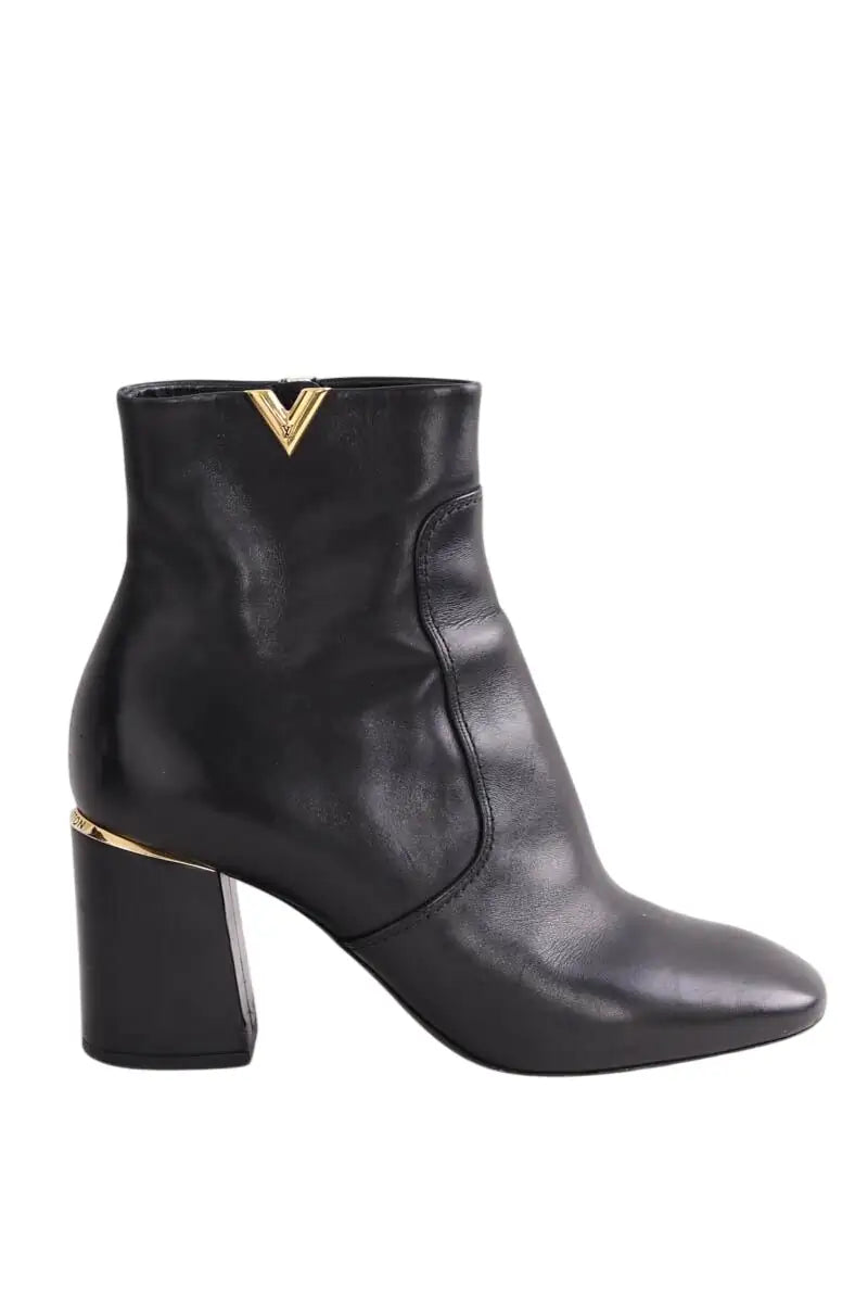 Boots Louis Vuitton Noir en Cuir, taille 38 - Seconde Main