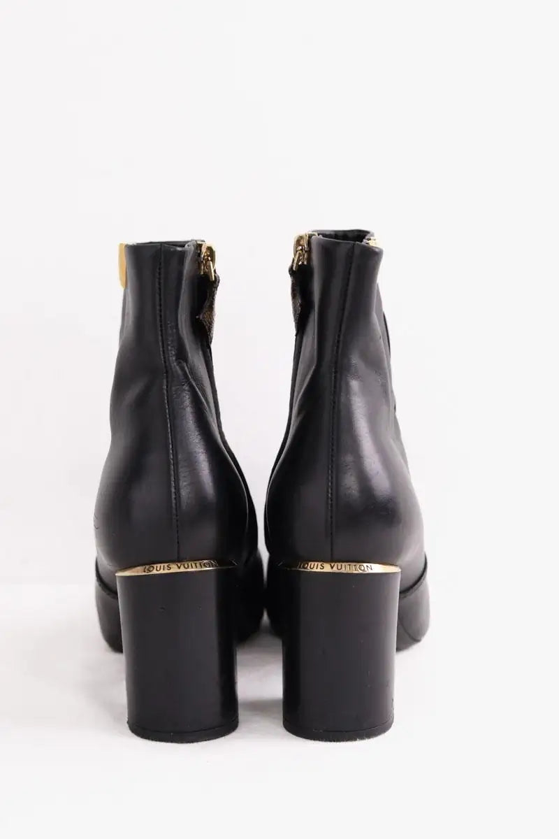 Boots Louis Vuitton Noir en Cuir