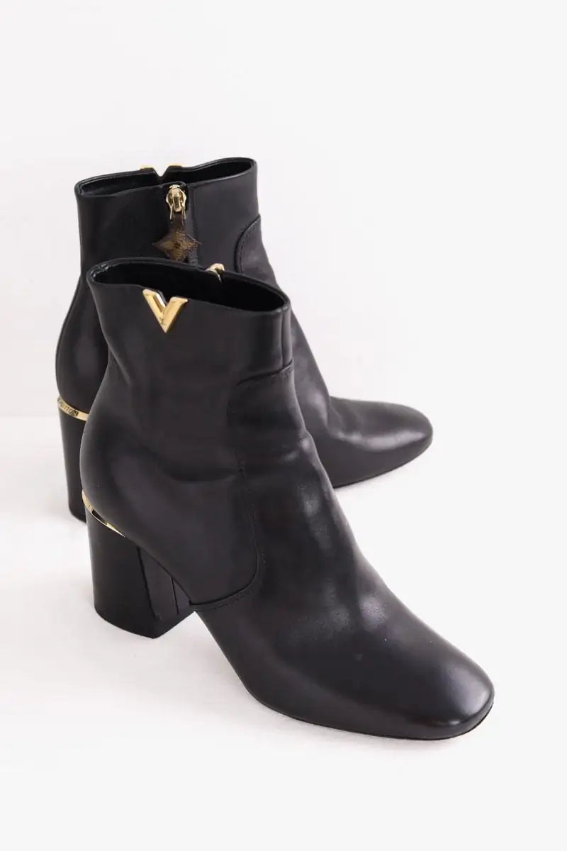 Boots Louis Vuitton Noir en Cuir