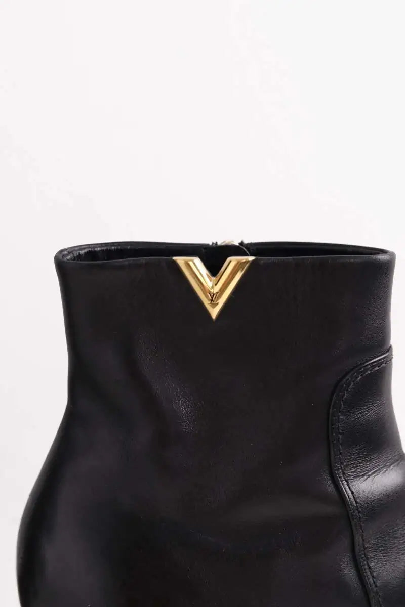Boots Louis Vuitton Noir en Cuir