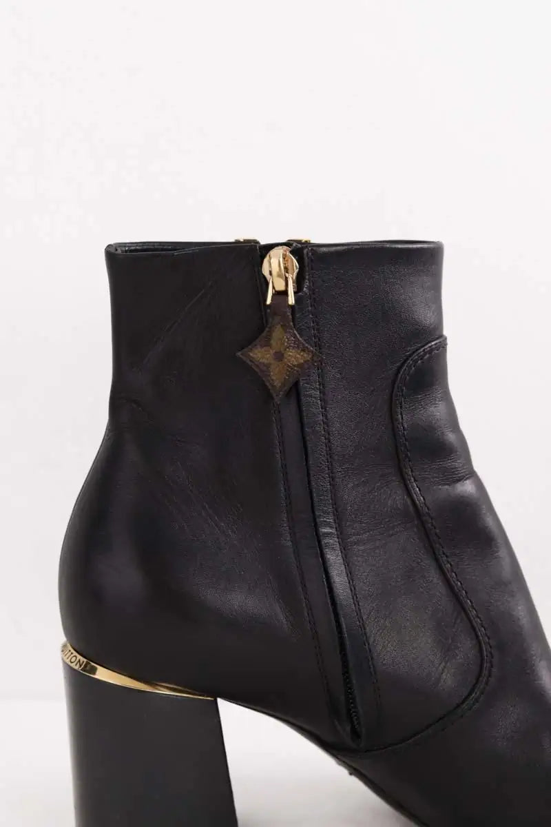 Boots Louis Vuitton Noir en Cuir