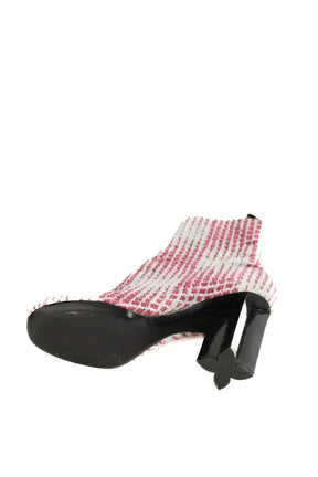 Boots Louis Vuitton Rose en Velours