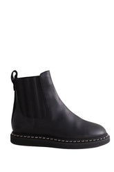 Boots Marie Laffont Noir en Cuir, taille 38 - Seconde Main
