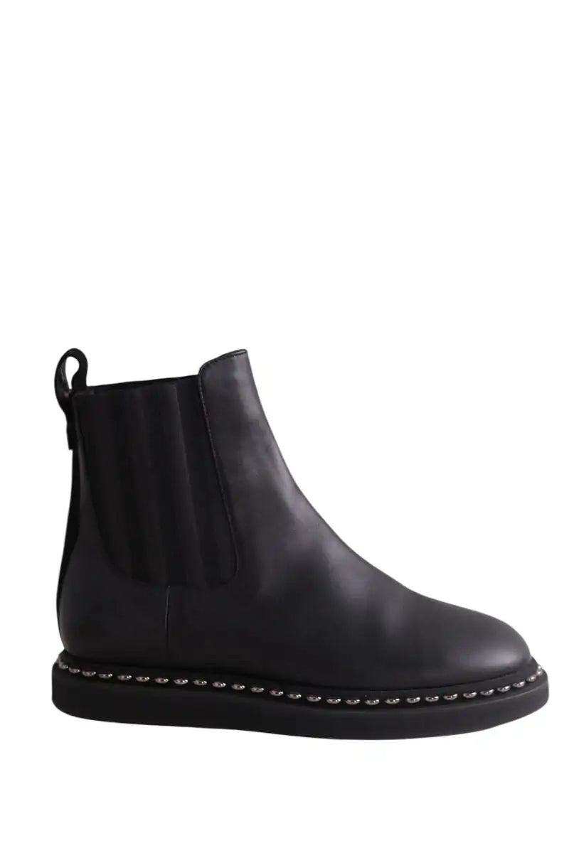 Boots Marie Laffont Noir en Cuir, taille 38 - Seconde Main