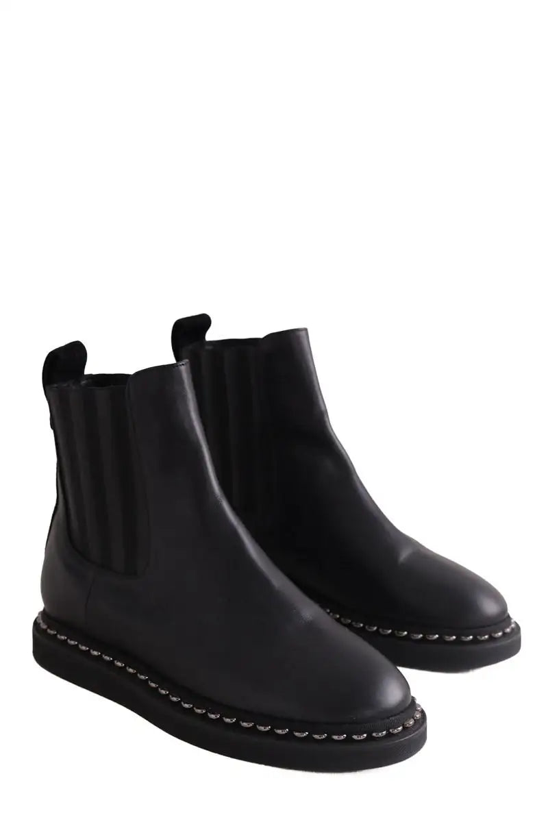 Boots Marie Laffont Noir en Cuir