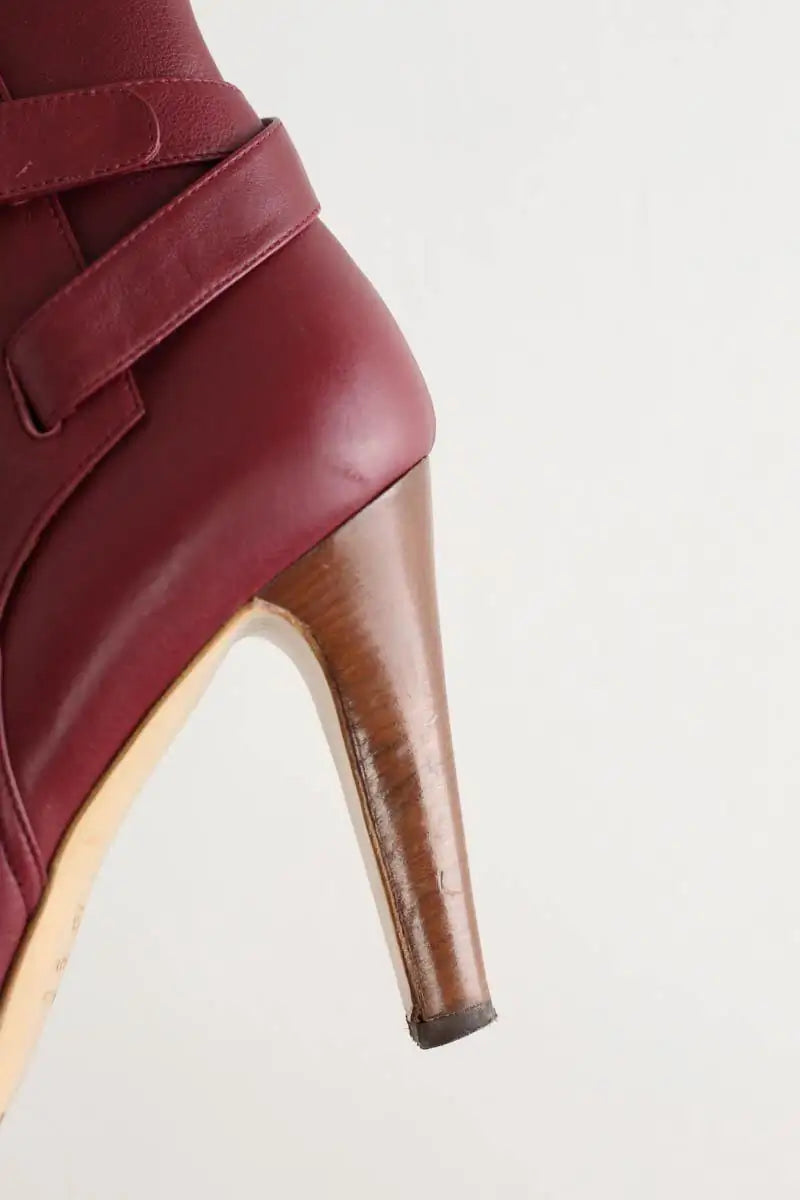 Boots Michel Vivien Bordeaux en Cuir