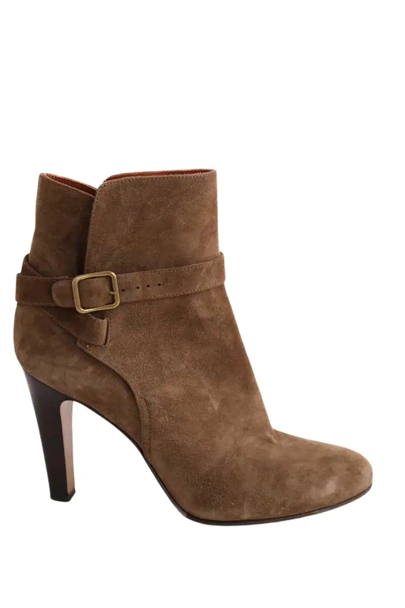 Boots Michel Vivien Kaki en Daim, taille 37 - Seconde Main