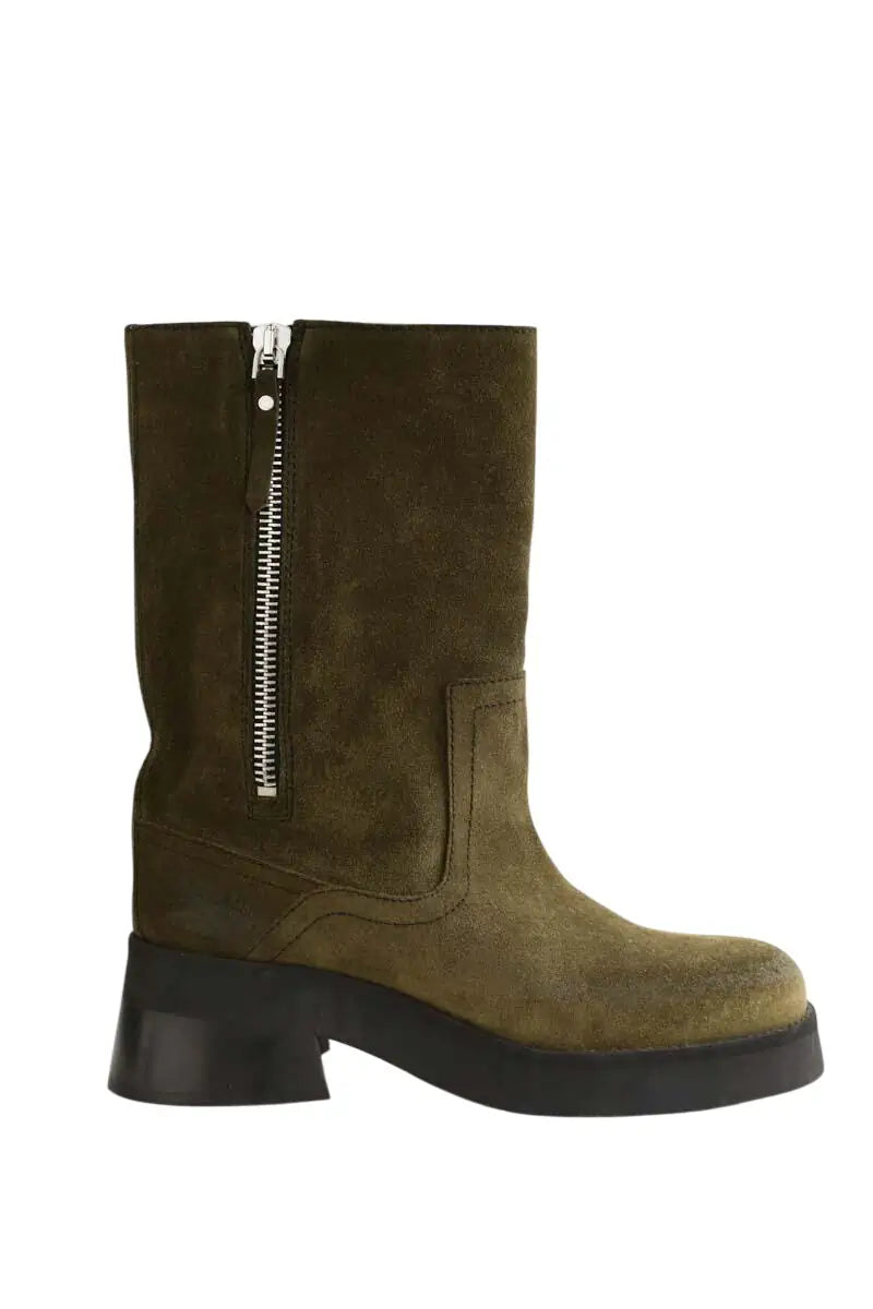 Boots Miista Gunda Kaki en Daim, taille 41 - Seconde Main