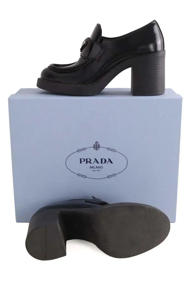 Boots mocassin Prada Noir en Cuir
