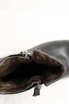 Boots Moma Noir en Cuir