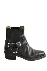 Boots motardes RE/DONE Noir en Cuir, taille 36 - Seconde Main