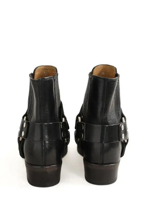 Boots motardes RE/DONE Noir en Cuir