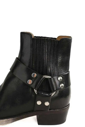 Boots motardes RE/DONE Noir en Cuir