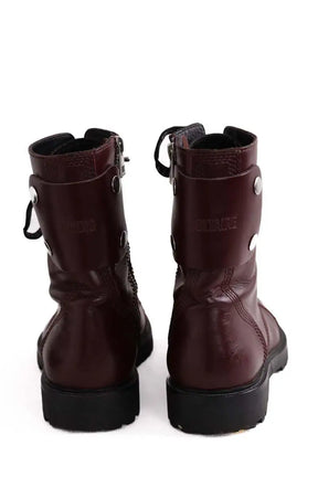 Boots motardes Zadig & Voltaire Bordeaux en Cuir