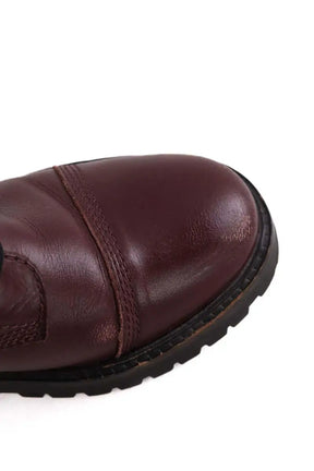 Boots motardes Zadig & Voltaire Bordeaux en Cuir