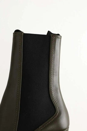 Boots Nina Ricci Kaki en Cuir