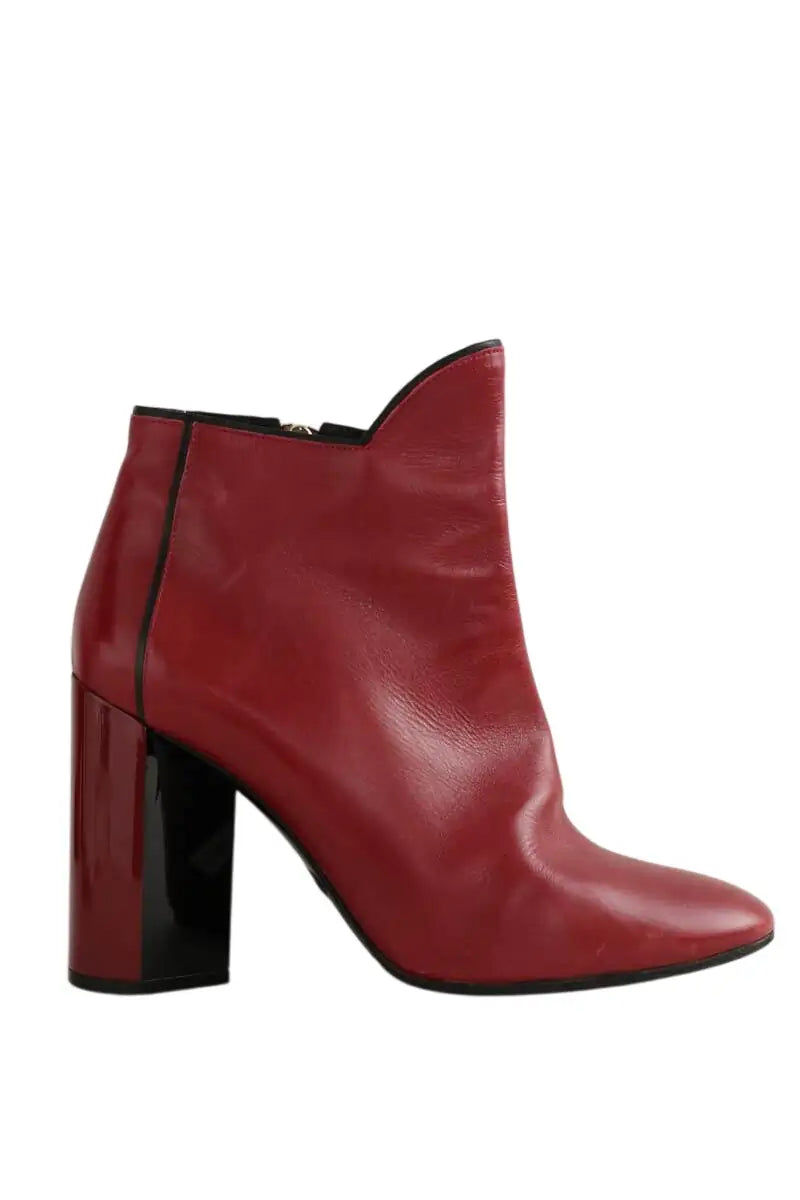 Boots Pierre Hardy Rouge en Cuir, taille 38 - Seconde Main