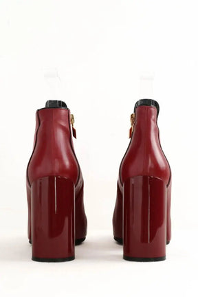 Boots Pierre Hardy Rouge en Cuir
