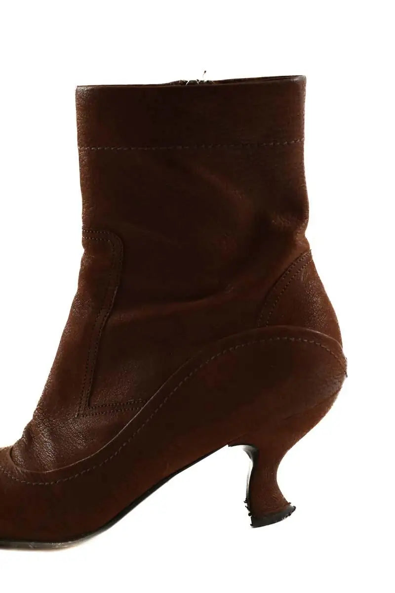 Boots Prada Marron en Cuir