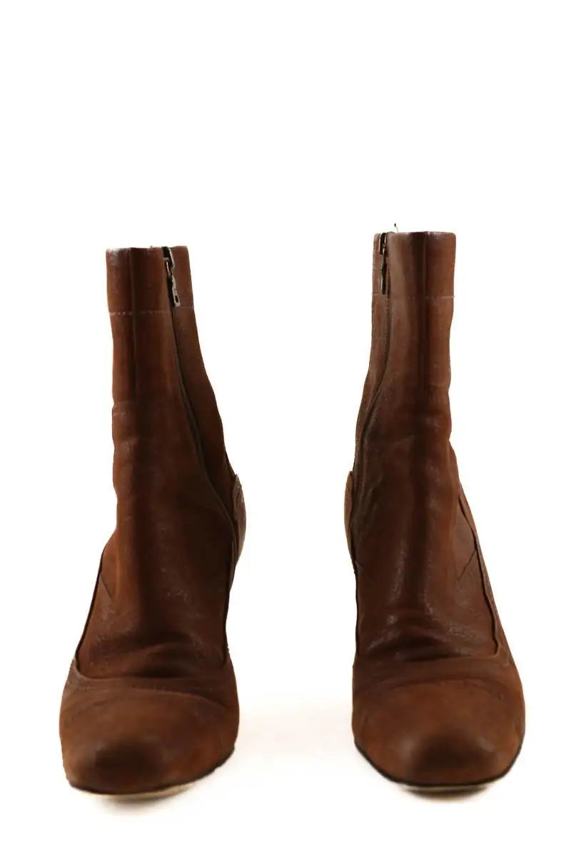 Boots Prada Marron en Cuir