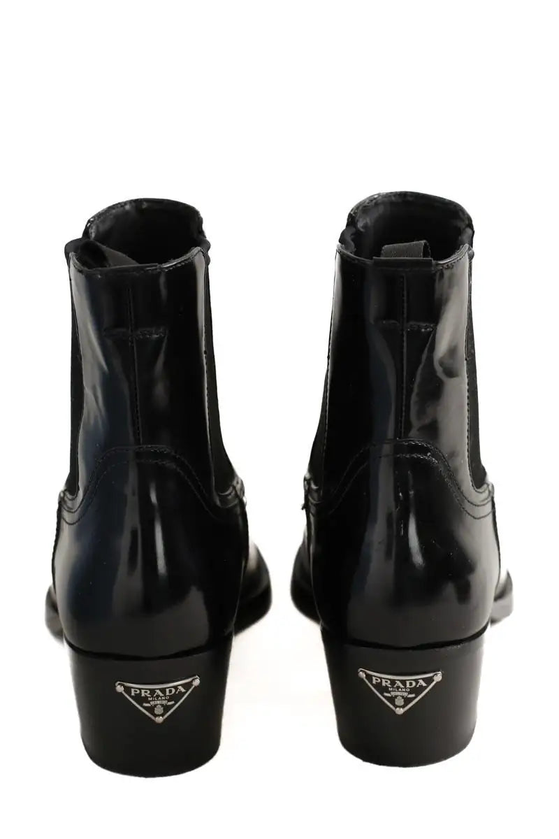 Boots Prada Noir en Cuir