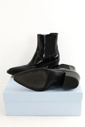 Boots Prada Noir en Cuir