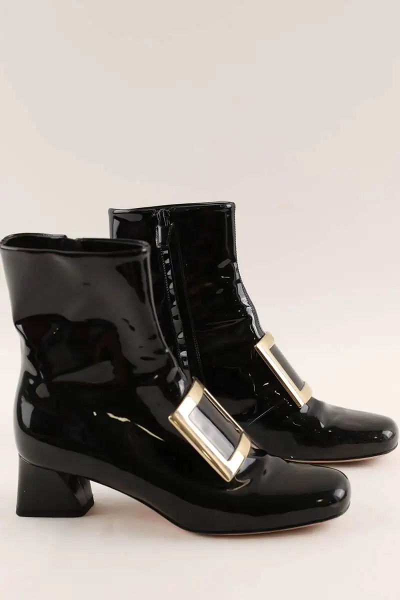 Boots Roger Vivier Noir en Cuir verni