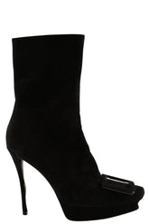 Boots Roger Vivier Noir en Daim, taille 37 - Seconde Main