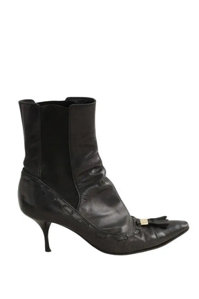 Boots Saint Laurent Noir en Cuir, taille 37 - Seconde Main