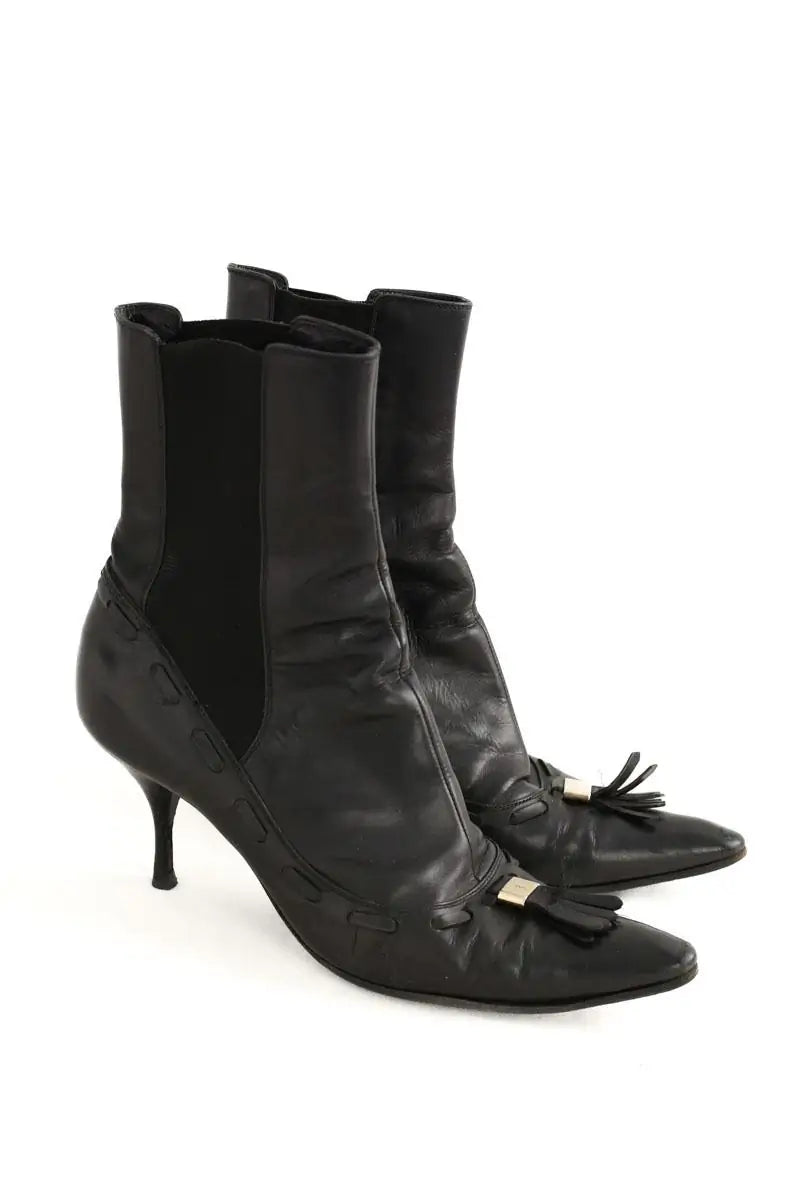 Boots Saint Laurent Noir en Cuir